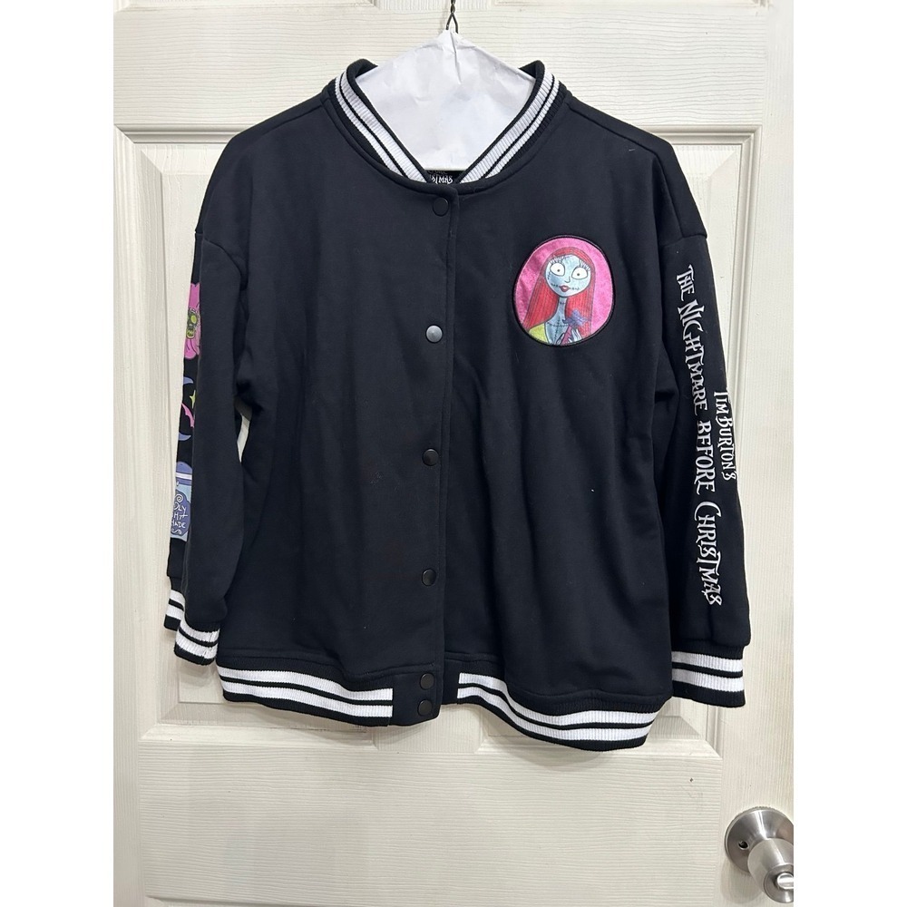 The nightmare before Christmas jacket girls size 14 black color snap button